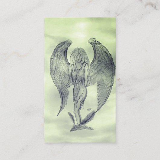 Carte De Visite Angel en style tatouage (Dos)