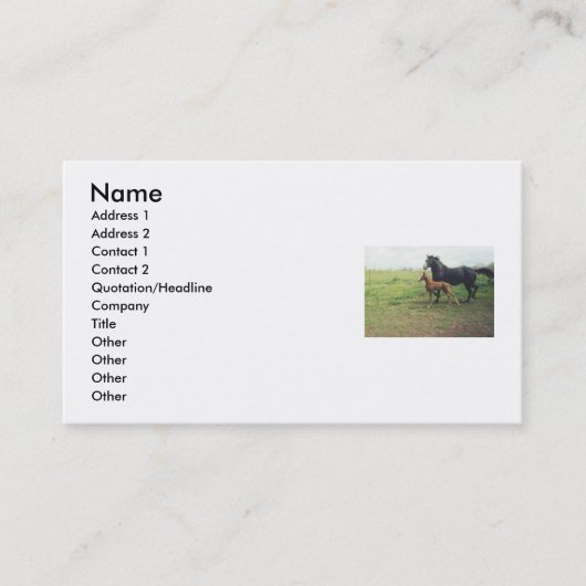 Carte De Visite Angel et endroit (Devant)