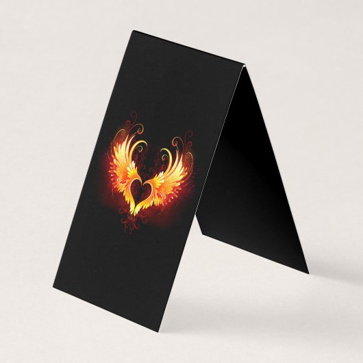 Carte De Visite Angel Fire Heart with Wings (Devant)