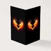 Carte De Visite Angel Fire Heart with Wings (Extérieur)