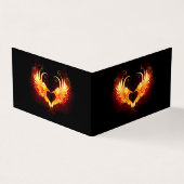 Carte De Visite Angel Fire Heart with Wings (Extérieur)