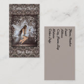 Carte De Visite Angel gothique et sa colombe (Devant / Derrière)