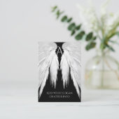 Carte De Visite Angel Wings Black (Debout devant)