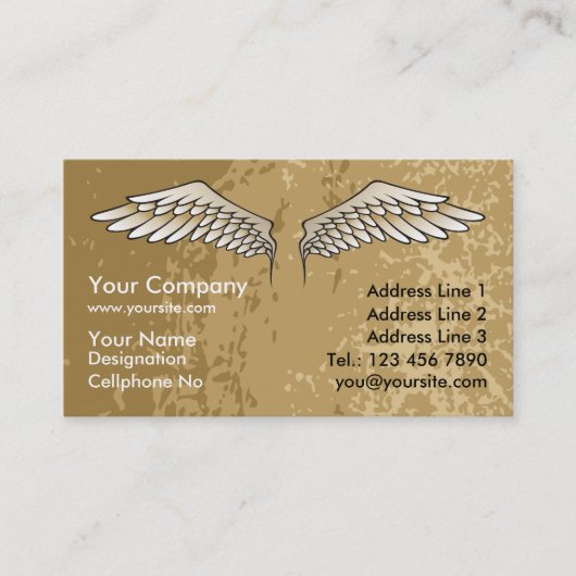 Carte De Visite Angel Wings Bouddy (Devant)