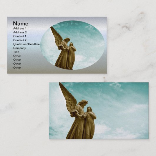 Carte De Visite Anges dans le ciel (Devant / Derrière)
