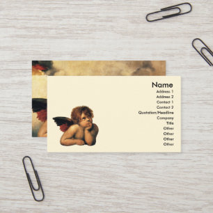 Carte De Visite Anges de la Madone Sixtine par Raphaël