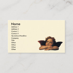 Carte De Visite Anges de la Madone Sixtine par Raphaël Sanzio