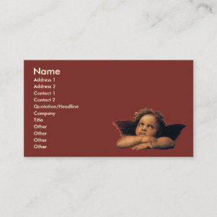 Carte De Visite Anges de la Madone Sixtine par Raphaël Sanzio