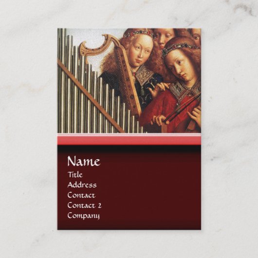 Carte De Visite ANGES JOUER MUSIQUE, détails (Devant)