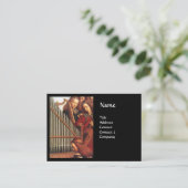Carte De Visite ANGES JOUER MUSIQUE Orgue Harpe Viola (Debout devant)
