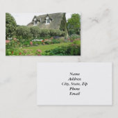 Carte De Visite Anglais Cottage Garden (Devant / Derrière)