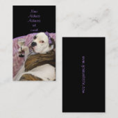 carte de visite anglais d'antan de bulldogge (Devant / Derrière)