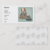 Carte de visite anglais de bouledogue (Devant / Derrière)