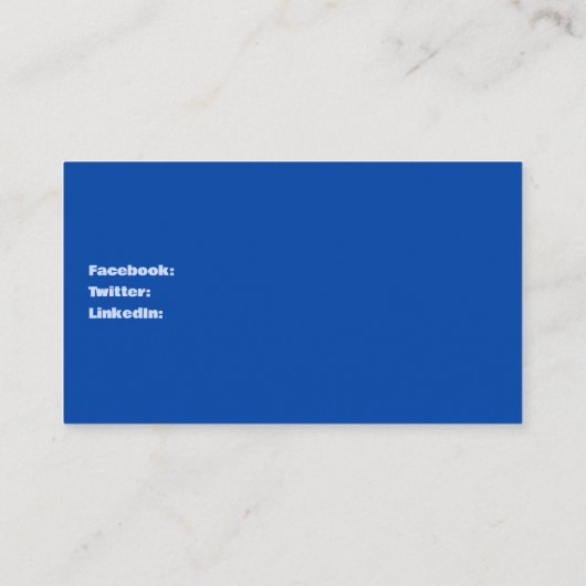 Carte De Visite anglais enseignant ESL (Dos)