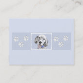 Carte De Visite Anglais Setter Blue Belton Peinture Chien Art (Dos)