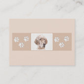 Carte De Visite Anglais Setter Orange Belton Peinture Chien Art (Dos)