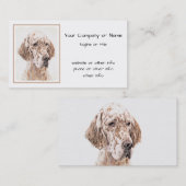 Carte De Visite Anglais Setter Orange Belton Peinture Chien Art (Devant / Derrière)
