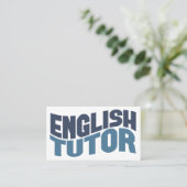 Carte de visite anglais Tutor (Debout devant)