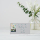 Carte De Visite Angle Avec Lily Et Trompette (Debout devant)