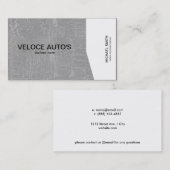 Carte De Visite Angle blanc / Gris marbré (Devant / Derrière)