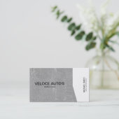 Carte De Visite Angle blanc / Marbré gris (Debout devant)
