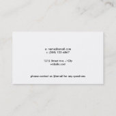 Carte De Visite Angle blanc / Marbré gris (Dos)
