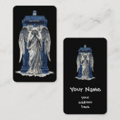 Carte De Visite Angle de plaie avec boîte de police bleue 1 (Devant / Derrière)