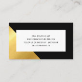 Carte De Visite ANGLE MINIMAL MODERNE Angle d'or noir blanc (Dos)