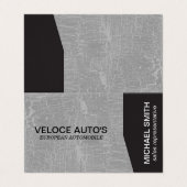 Carte De Visite Angle noir / Gris marbré (Extérieur déplié)