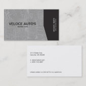 Carte De Visite Angle noir / Gris marbré (Devant / Derrière)