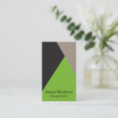 Carte De Visite Angle sur couleur moderne professionnel (Debout devant)