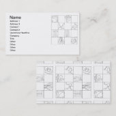 Carte De Visite Angles Et Arcs-Moderne Bauhaus Motif géométrique (Devant / Derrière)