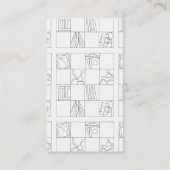 Carte De Visite Angles Et Arcs-Moderne Bauhaus Motif géométrique (Dos)