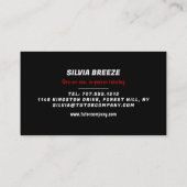 Carte De Visite Angleterre UK Flag, Tutor de langue anglaise, Ense (Dos)