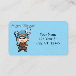Carte De Visite Angry Villager Pitchfork Thunder_Cove