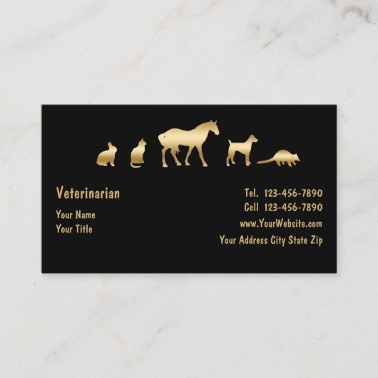 Carte de visite animal (Devant)