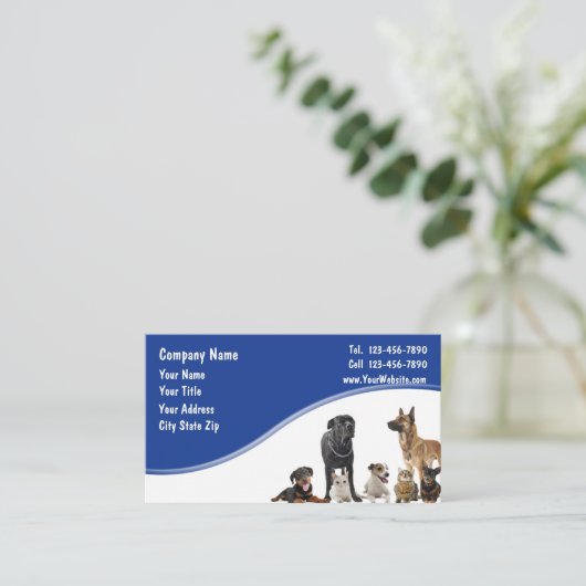 Carte de visite animal (Debout devant)