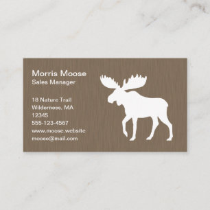 Carte De Visite Animal blanc de marche de faune de la silhouette  