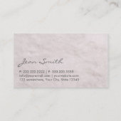 Carte de visite animal blanc élégant de fourrure (Dos)