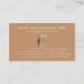 Carte De Visite Animal Brown vert Alpaca (Dos)