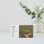 Carte De Visite Animal - Canards - Nager comme un canard (Debout devant)