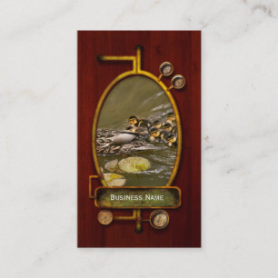 Carte De Visite Animal - Canards - Nager comme un canard