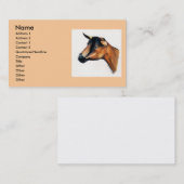 Carte de visite animal d'art "de chèvre (Devant / Derrière)