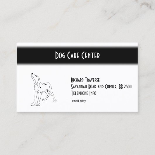 Carte De Visite Animal de chien dalmate (Devant)