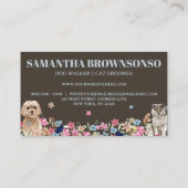 Carte De Visite Animal de compagnie de chat Brown bleu (Dos)