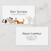 Carte de visite animal de compagnie illustré (Devant / Derrière)