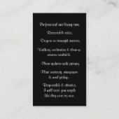 Carte De Visite Animal de compagnie professionnel et maison assis (Dos)