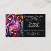 Carte De Visite Animal de compagnie Sitter Whimsical Abstrait Flor (Devant)