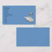 Carte de visite animal de cygne (Devant / Derrière)