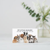 Carte De Visite Animal de famille Six Chiens Cinq Chats (Debout devant)